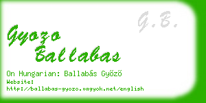 gyozo ballabas business card